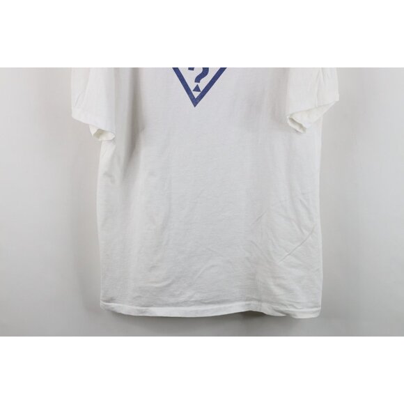 Vintage 90s Guess Mens OSFA Spell Out Big Logo Short Sleeve T-Shirt White USA - Picture 3 of 13